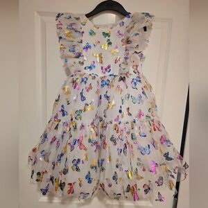 Colorful Butterfly Print Dress
